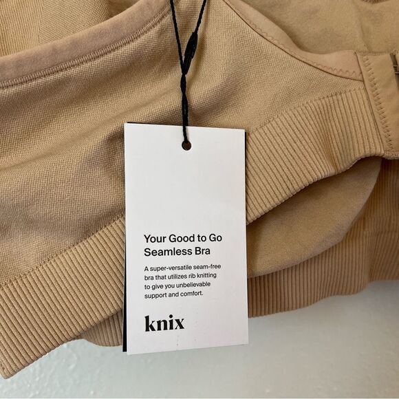 Knix Good To Go Seamless Bra in Warm Sand NWT - Picture 5 of 7